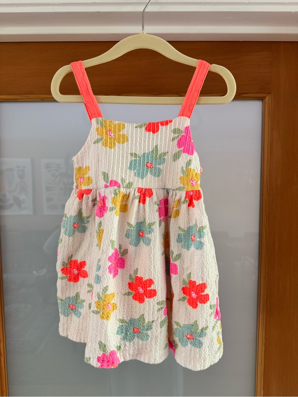 ZARA KIDS Girls Floral Sundress with Coral Straps